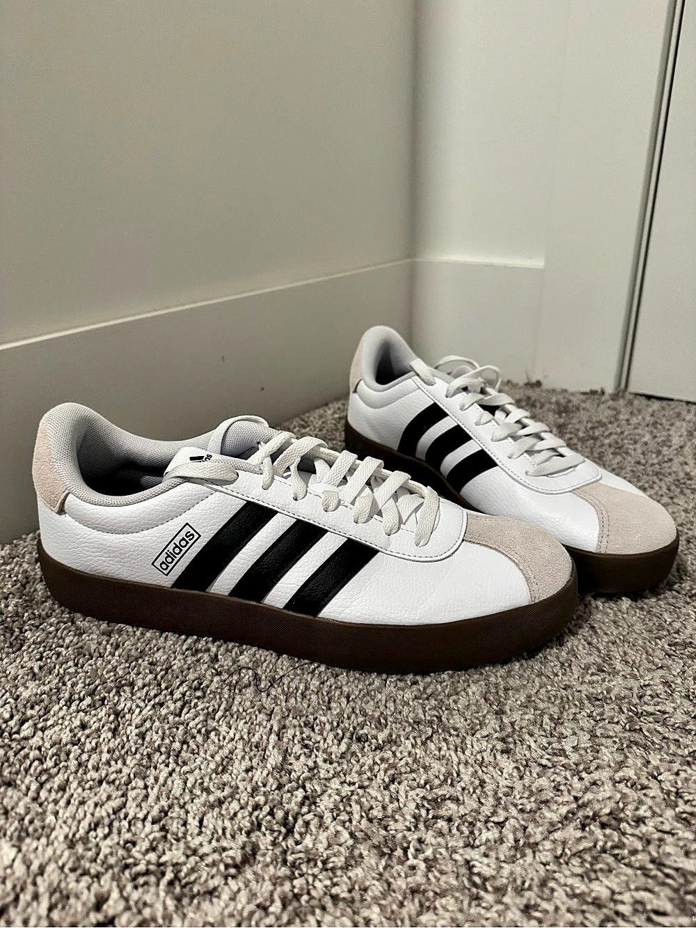 adidas VL Court Bold Shoes White & Black Sneakers